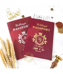 《PASSPORT》L6511 (護照型婚卡-玫瑰紅)